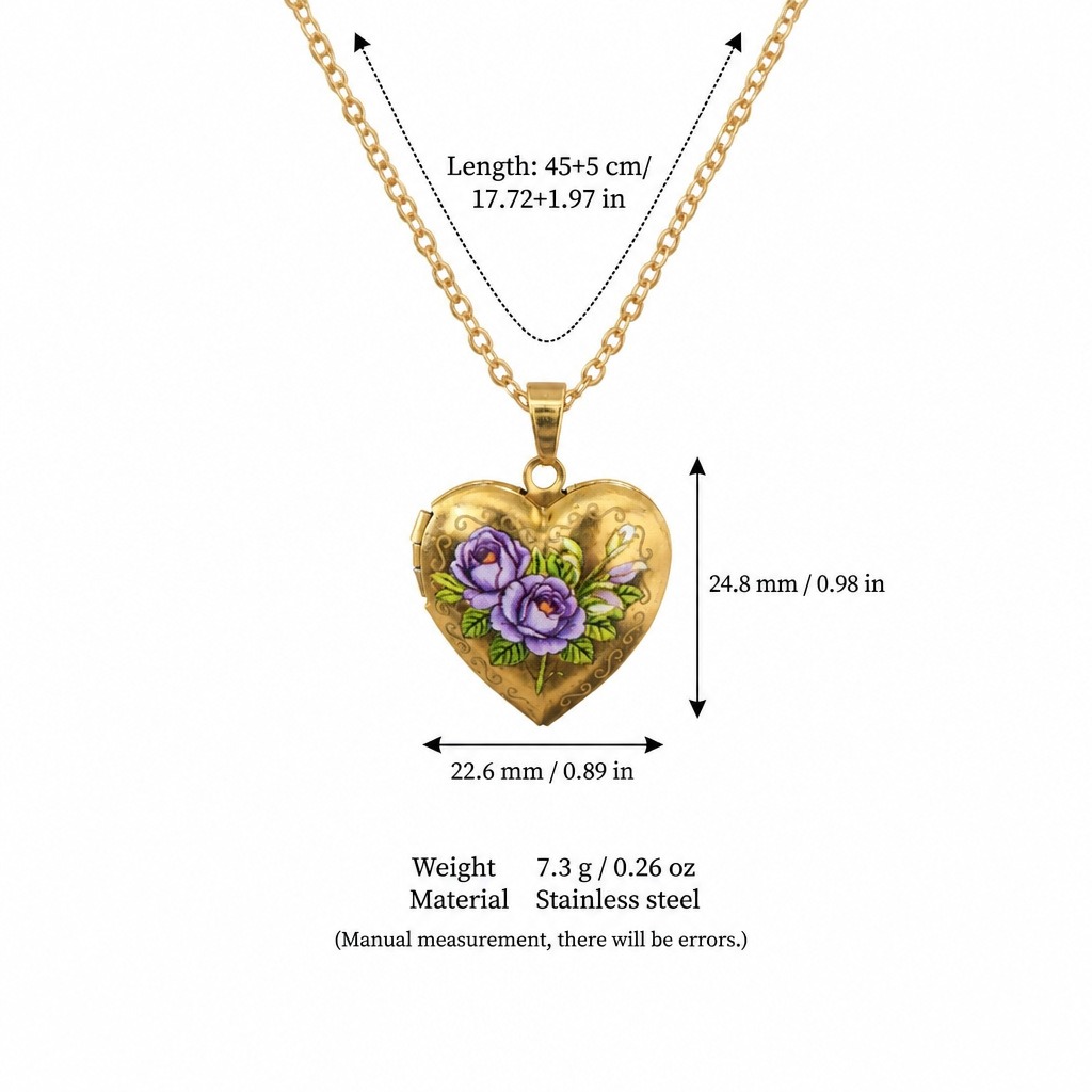 Collana con Ciondolo a Cuore,  - Birth Flower Necklace recensione e prezzo